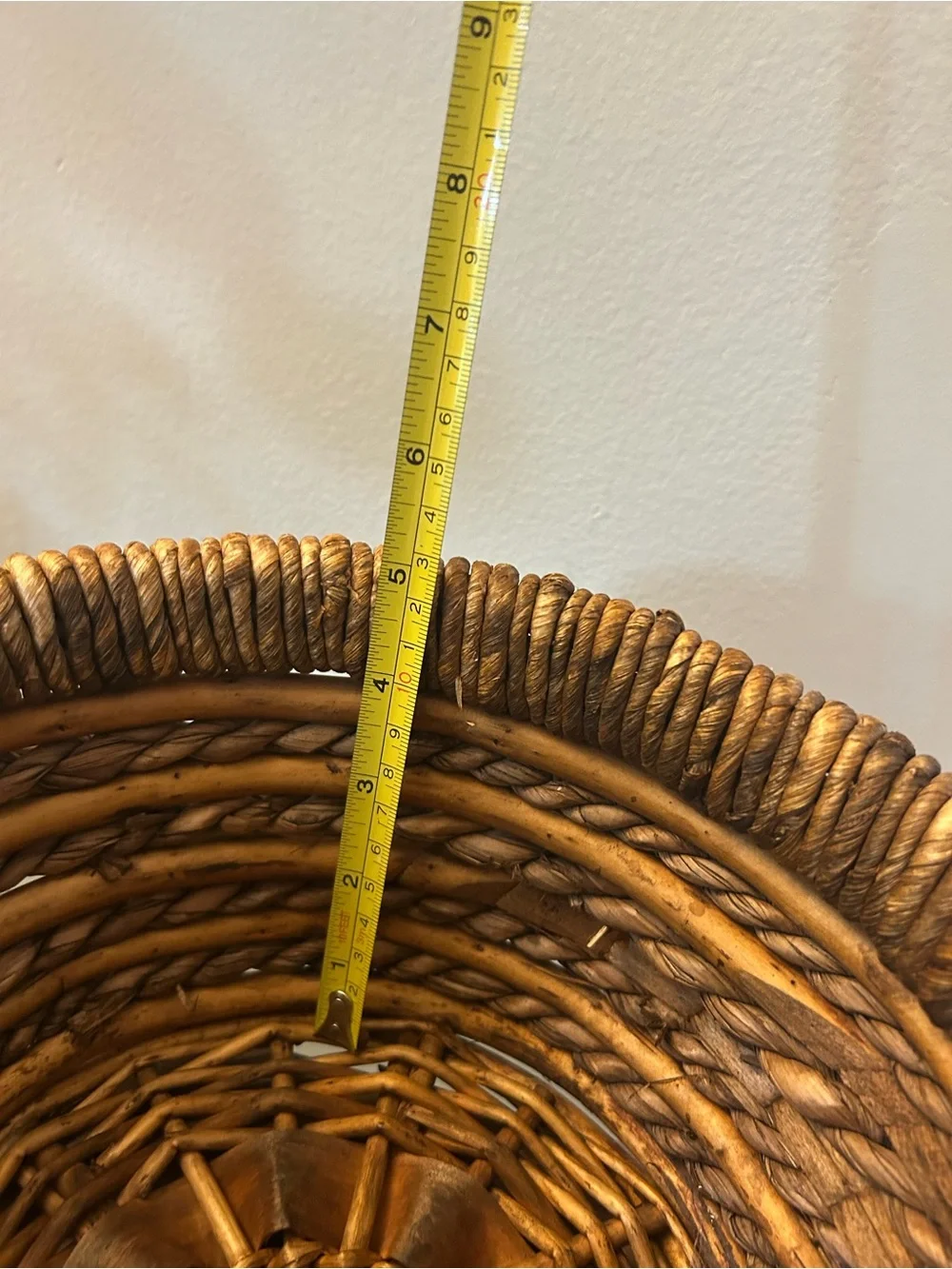 Woven Rustic Brown Decorative Basket with Handles